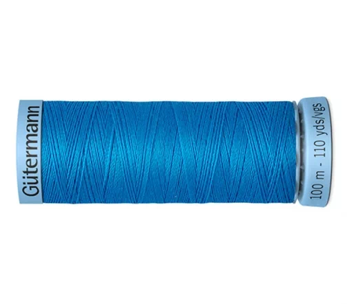 Нить Silk S303 для тонких швов, 100м, 100% шелк, цвет 386 королевский синий, Gutermann 744590