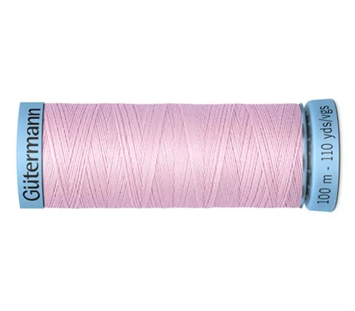 Нить Silk S303 для тонких швов, 100м, 100% шелк, цвет 320 зефирно-розовый, Gutermann 744590