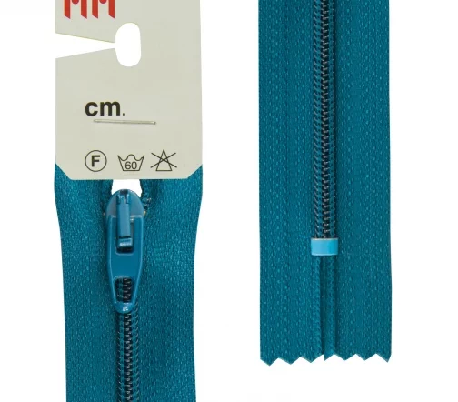 Молния Meras Rizip спираль, 18 см, неразъёмная, 4 мм, цвет 2738, морская волна