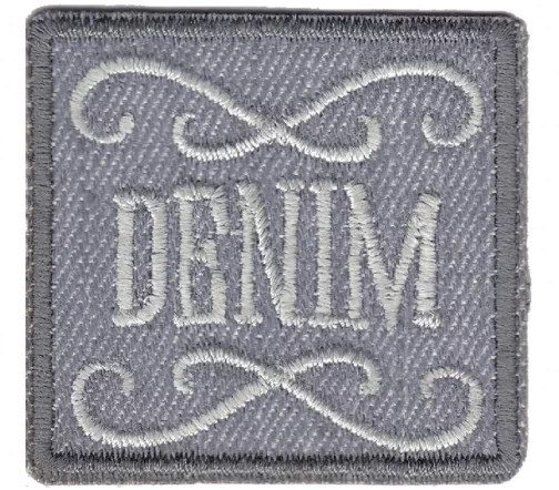 Термоаппликация Marbet "Denim", 4,3 х 4 см, светло-серая, 565232.B