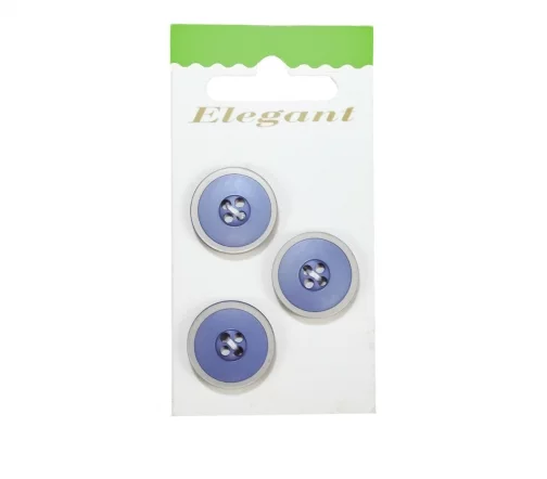 Пуговицы Disboton, 20 мм, 4 отв., пластик, 3 шт., синий