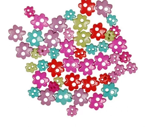 Пуговицы, Favorite Findings мини "Цветочки" 5-10 мм, 49 шт