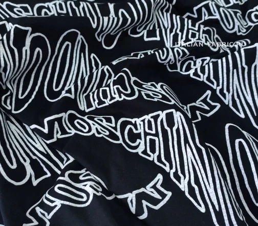 Трикотаж с надписями, цвет черный, 1112007