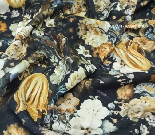 Штапель с цветочным принтом, 00498