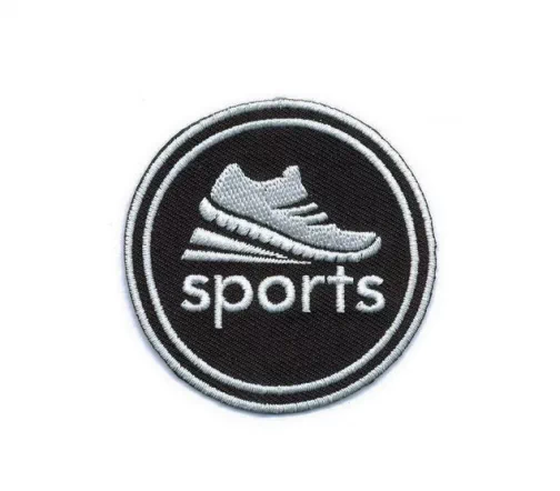 Термоаппликация "Sports", диаметр 6 см, цвет черный, арт. 569499.A