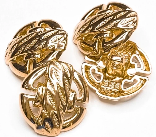 Пуговица DILL, на ножке, металл, цвет золотистый, 23 мм