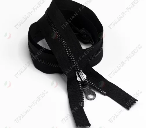 Молния RiRi металл двусторонняя, разъёмная, 2 замка 6мм, 75см, Rund, цепь EB, цвет 2110, черный