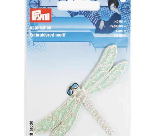 926608 Термоаппликация "Стрекоза" 5х9 см, зеленый/серебристый цв., Prym