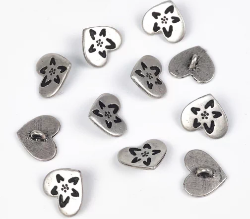 Пуговицы, Union Knopf, "Сердце", металл, 18 мм