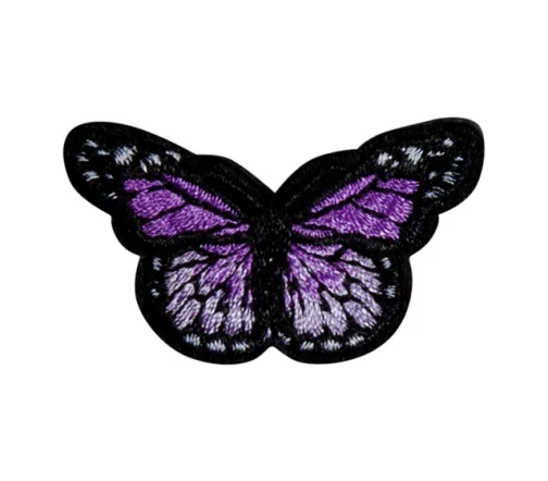 Термоаппликация HKM "Бабочка фиолетово-черная малая", 4,2 х 2,6 см, 39257