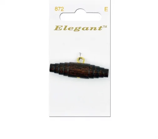 Пуговица Elegant, арт. 872 Н, на ножке, 44 мм, дерево, коричневый