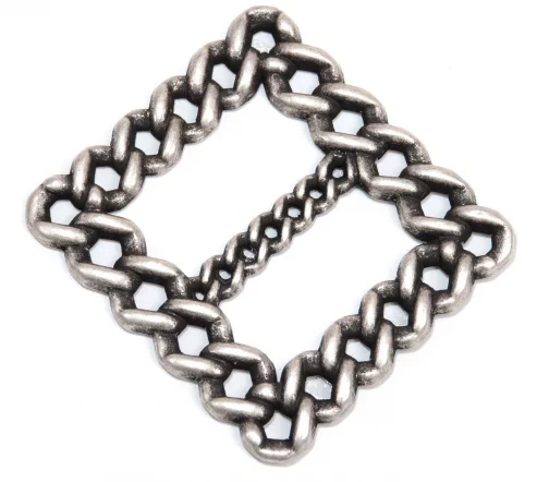 Пряжка "Цепь" Union Knopf, 35мм, металл, цв. состаренное серебро