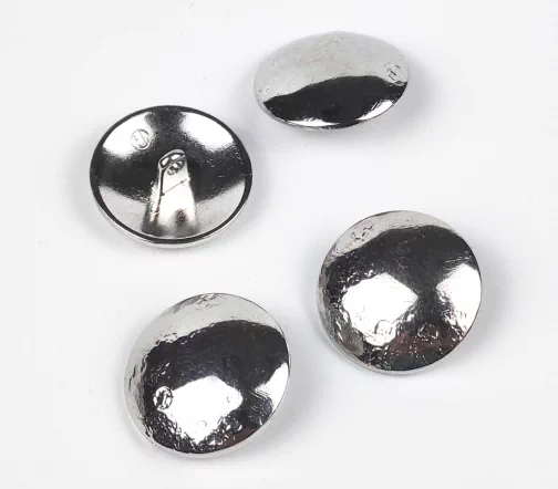 Пуговица, Union Knopf, "Круглые, шляпкой", на ножке, металл, цвет серебро, 22 мм