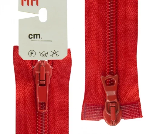 Молния Riri спираль разъёмная, 2 замка, 6мм, 75см, цвет 2407, красный