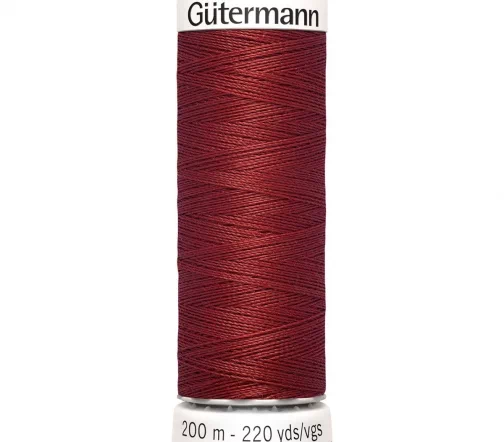 Нить Sew All для всех материалов, 200м, 100% п/э, цвет 221 красно-терракотовый, Gutermann 748277