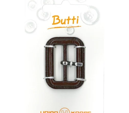 Пряжка, Union Knopf, пластик, цвет коричневый, 25 мм, 79121