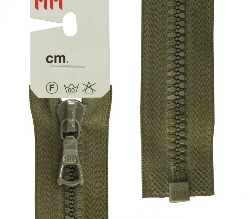 Молния Riri трактор разъёмная, 1 замок, 6мм, 40см, цвет 2827, хаки