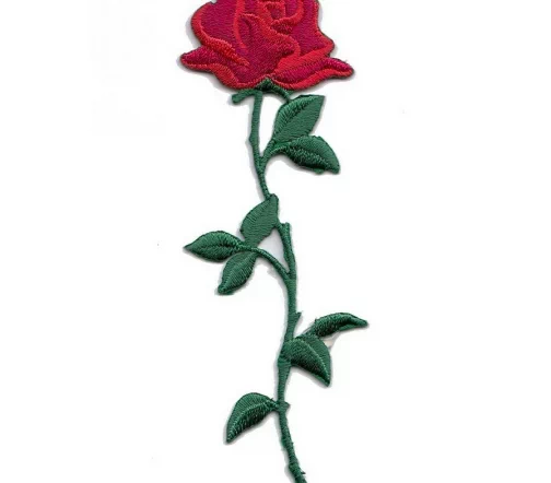 Термоаппликации "Розы со стеблем", 10,5 х 3,5 см, цвет красный, 3 шт., арт. 569862.A