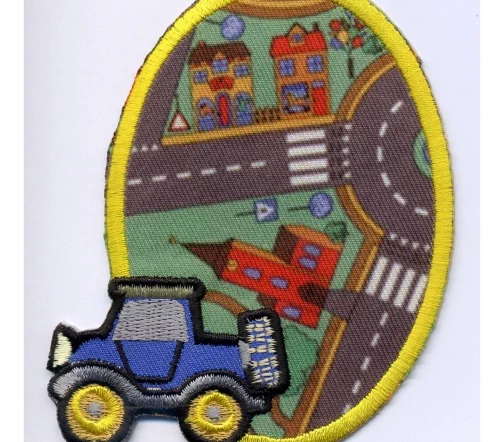 Термоаппликации HKM "Машинки в городе", 9,5 х 8 см, 2 шт., арт. 32476