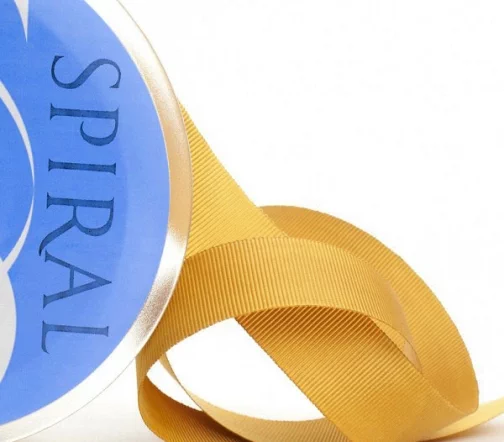 Лента репсовая Safisa 50 мм, цвет 54 бежево-золотистый