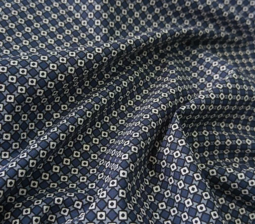 Сорочечный хлопок в клетку с ромбами, купон, 81322к