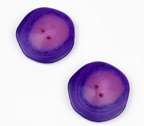 Пуговицы, Union Knopf, "Окаменелости", 2 отв., пластик, оттенки фиолетового, 33 мм