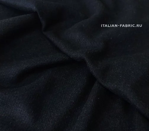 Шерсть костюмно-пальтовая с кашемиром, цвет черный, 00477