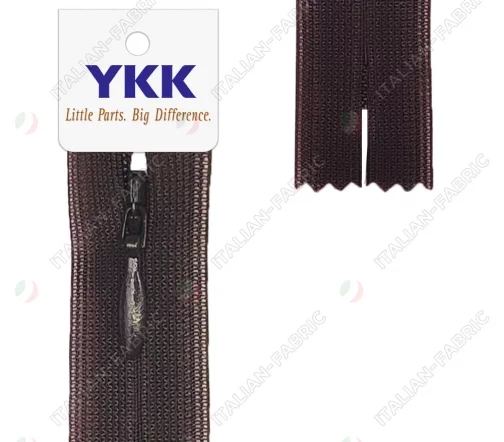 Молния YKK потайная неразъёмная, 50см, 3мм, цвет 917, темный шоколад
