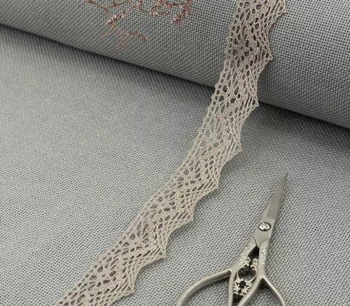 Кружево плетеное GOODMAN, ширина 25 мм, уп./5 м, цвет серо-бежевый