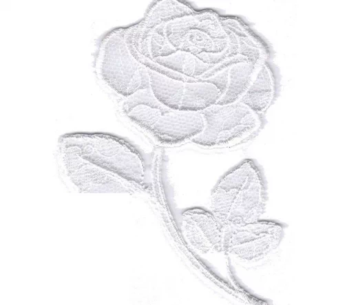 Термоаппликации "Цветок кружевной белый", 9 х 7 см, 1 шт., арт. 569771.A