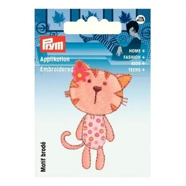 925452 Термоаппликация "Кошка" 3,7х6 см, роз/коричн.цв., Prym