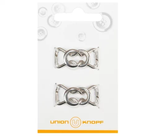 Пряжки-застежки, Union Knopf, 10 мм, металл, цвет серебро, 2 шт., 75047
