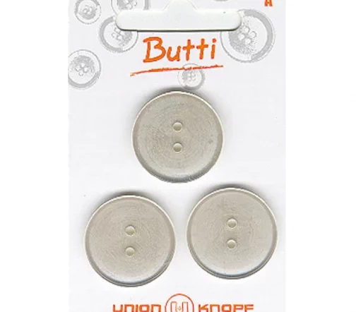 Пуговицы, Union Knopf, 2 отв., пластик, цвет белый, 23 мм, 3 шт., 71010