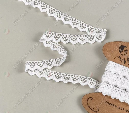 Кружево плетеное GOODMAN, ширина 12 мм, уп./5 м, цвет белый
