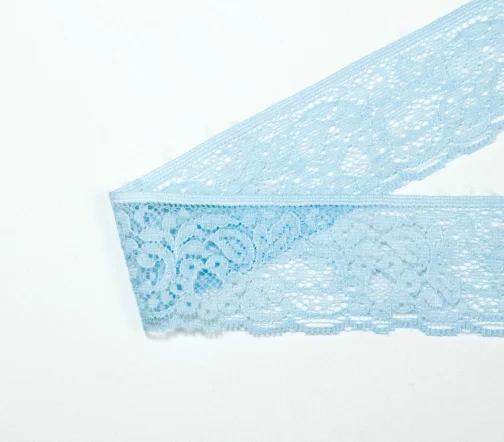 Кружево LAKIDAIN, ширина 34 мм, цвет голубой