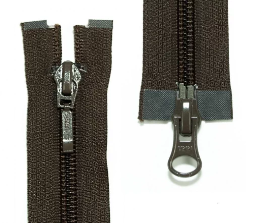 Молния YKK спираль разъёмная, 2 замка, 50см, 5мм, цвет 157, темно-коричневый