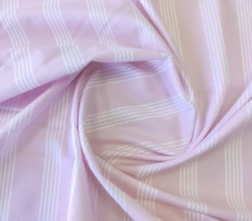 Хлопок Gutermann "Long Island" в полоску, розовый, 647500-320