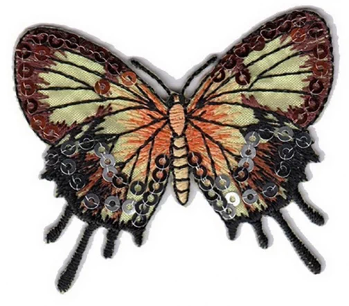 Термоаппликация "Бабочка с пайетками", 5,5 х 6,5 см см, арт. 569760.A