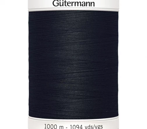Нить Sew All для всех материалов, 1000м, 100% п/э, цвет 000 черный, Gutermann 701939