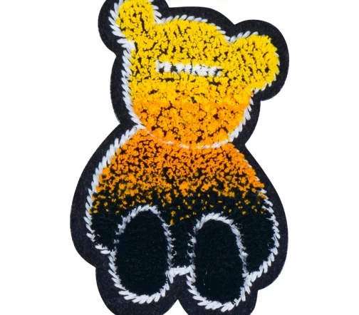 Термоаппликация HKM "Мишка-пушистик", 4,5 х 6,8 см, цвет желтый/черный