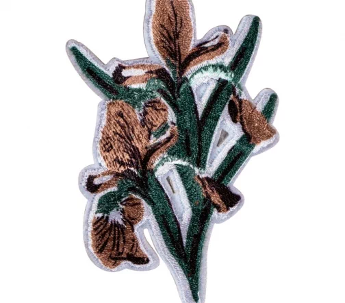 Термонаклейка HKM "Коричневые цветы", 8,3 х 5,0 см, 43060