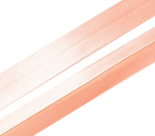 Косая бейка SAFISA атласная, 20 мм, п/э, цвет 085, бледно-розовый