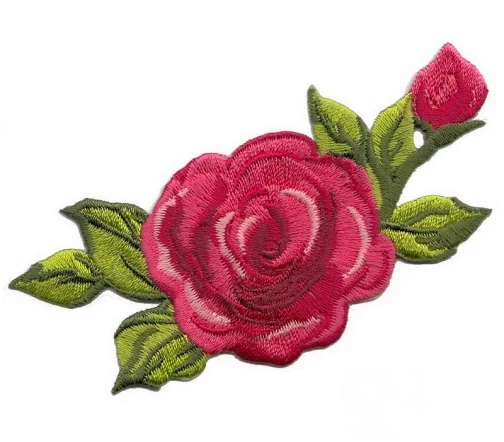 Термоаппликации "Розы", 9,5 х 4,5 см, цвет красный, 2 шт., 569869.B