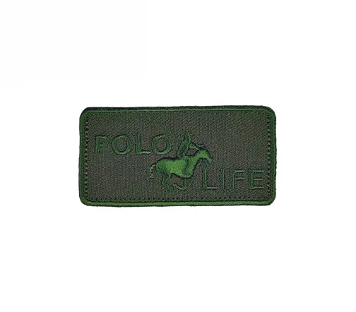 Термоаппликация "Polo Life", 6 х 3 см, темно-зеленый, арт. 569362.H