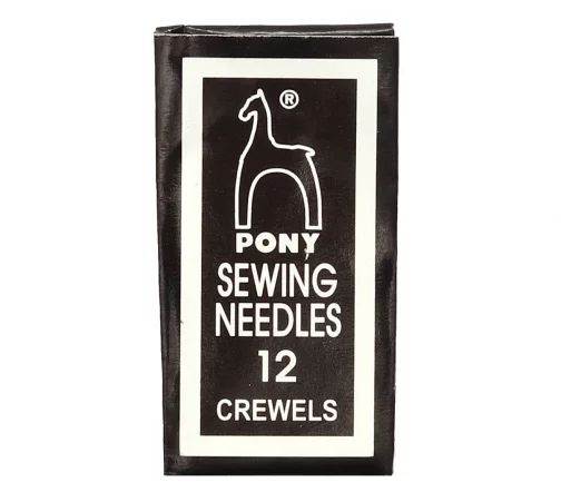 Иглы ручные для шитья и вышивания Crewels с золотым ушком, № 12, 25 шт., PONY 04162