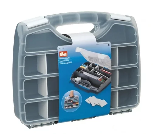 612720 Бокс для хранения, пластик, 31,6*26*6см, цвет серый, Prym