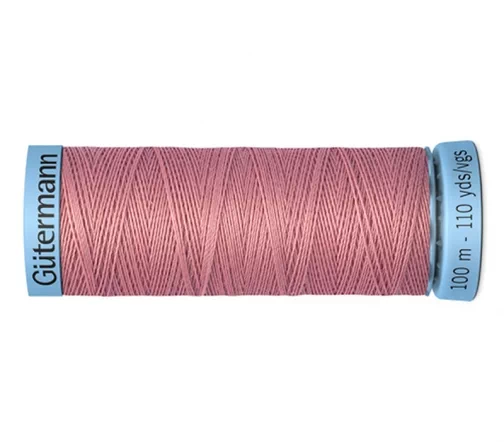 Нить Silk S303 для тонких швов, 100м, 100% шелк, цвет 473 пудрово-розовый, Gutermann 744590