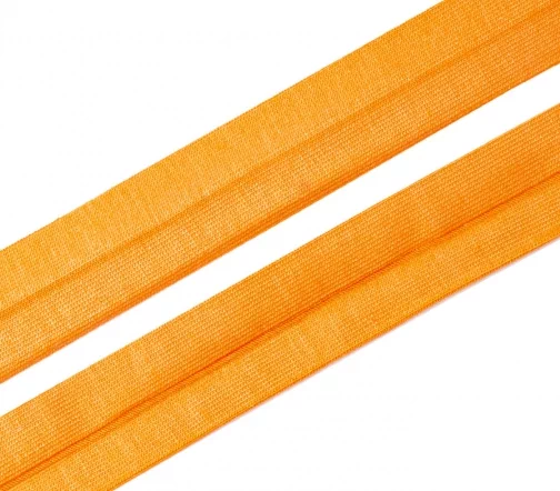 Косая бейка SAFISA трикотажная, 20 мм, хлопок, цвет 34, оранжевый