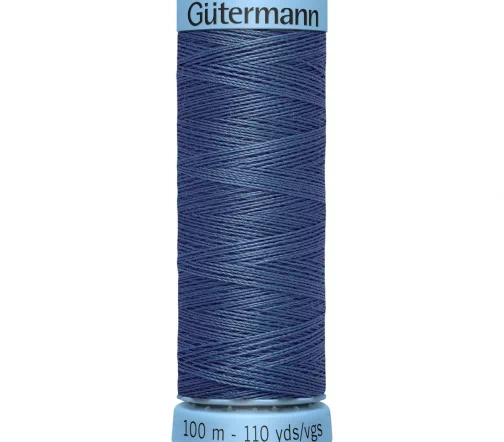 Нить Silk S303 для тонких швов, 100м, 100% шелк, цвет 435 зелено-синий, Gutermann 744590