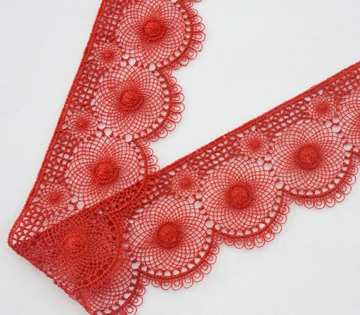 Гипюр IEMESA, ширина 43 мм, цвет красный